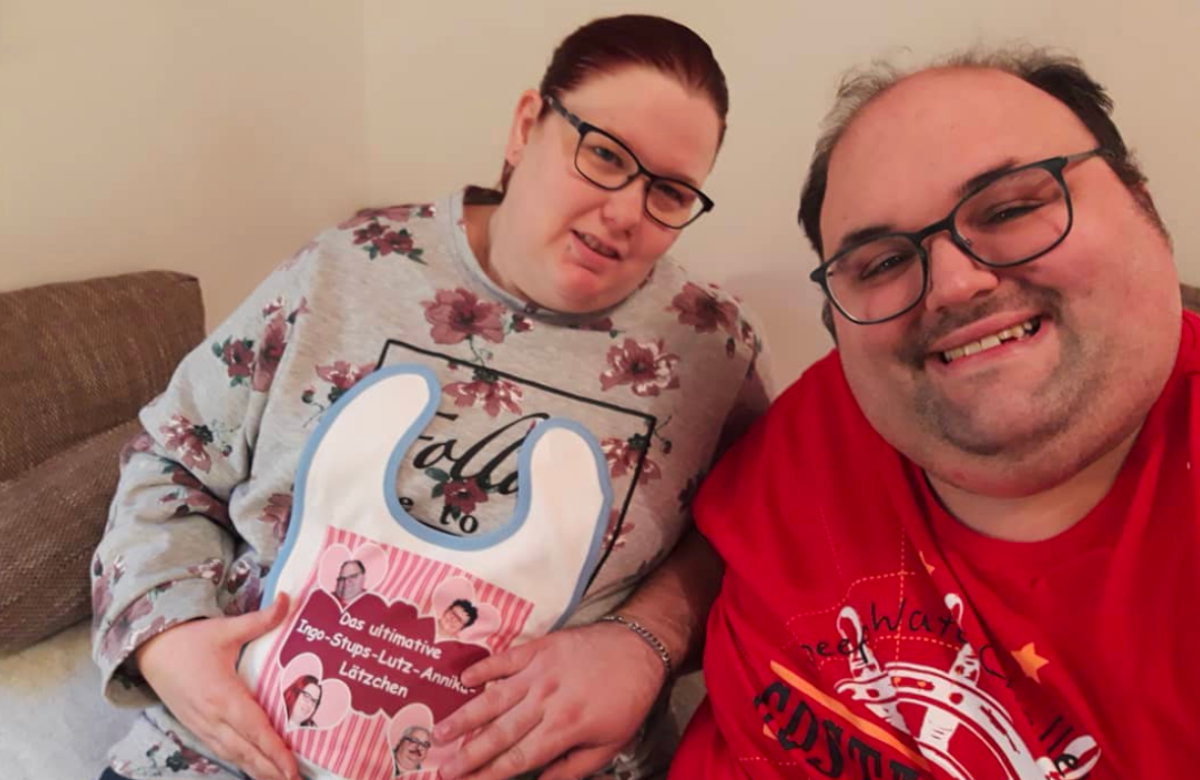 Annika Peters und Ingo Franz Günther lachen