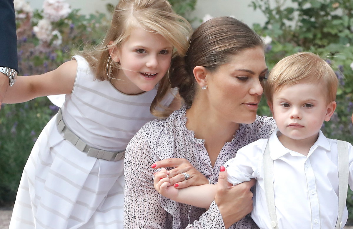 Victoria von Schweden und ihre Kinder Estelle und Oscar.