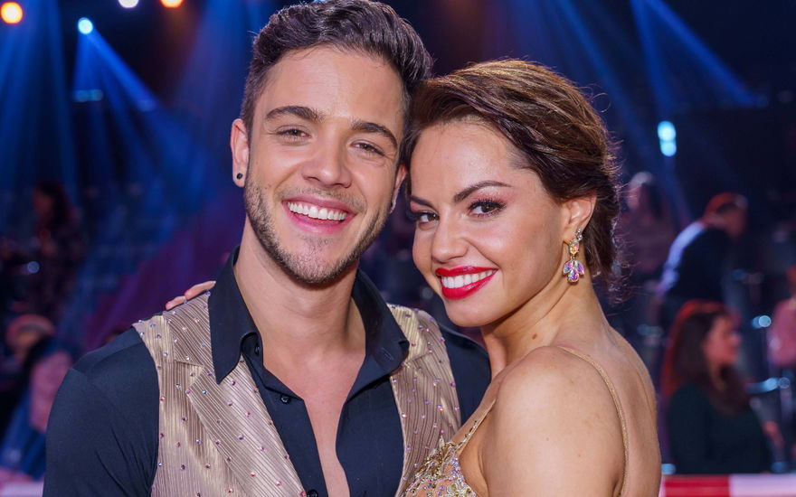Luca Hänni und Christina Luft strahlen