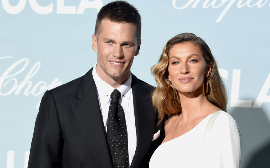 Tom Brady und Gisele Bündchen posieren zusammen