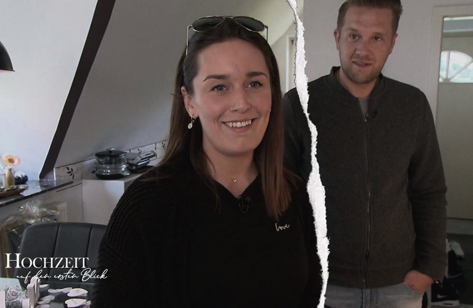 Das "Hochzeit auf den ersten Blick"-Paar Emily und Robert mit Trennungsriss
