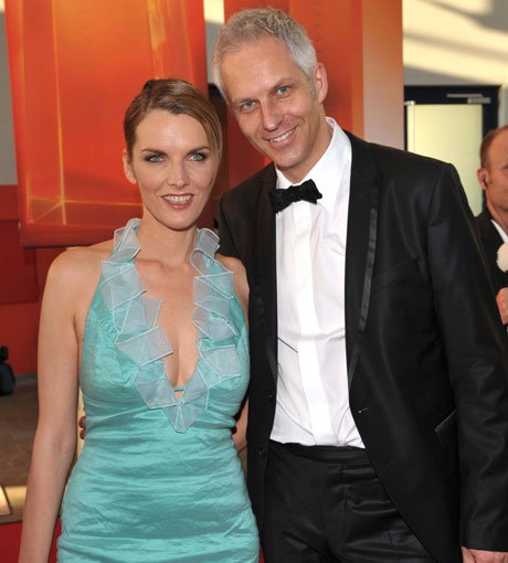 Das Nachrichten-Paar Marietta Slomka und Mann Christoph Lang strahlte in die Kameras