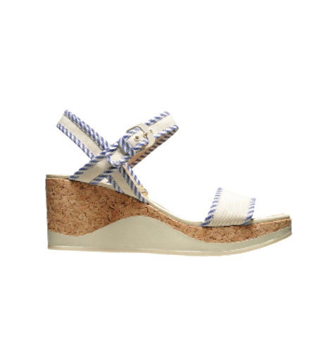 Riemchensandalen aus Canvas mit Wellenverlauf von Camper, ca. 105 Euro