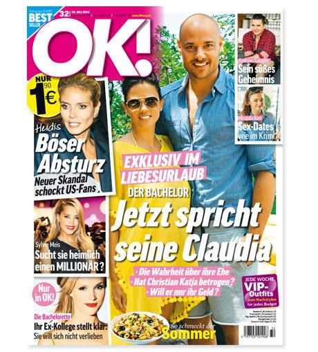 Ab Mittwoch, 30. Juli, im neuen OK!-Magazin: Christian Tews & Claudia im exklusiven Liebes-Interview