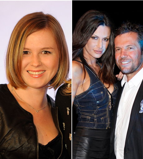 Viola Matthäus (l.), Lothar Matthäus' zweite Tochter aus erster Ehe. Rechts mit seiner aktuellen Freundin Joanna Tuczynska