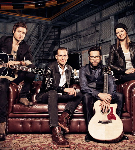 Sie sind ganz nach oben gekommen: Nick Howard, Michael Lane, James Borges und Isabell Schmidt sind die letzten vier von "The Voice"