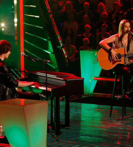 Großer Moment: Die beiden Twens sorgten mit ihrer Version von Nick Caves und Kylie Minogues "Where the wild Roses grow" für Gänsehaut