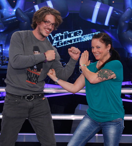 Duell der Spitzenklasse: Comic-Zeichner Jesper Jürgens trat gegen Profi-Sängerin Sam Leigh Brown an