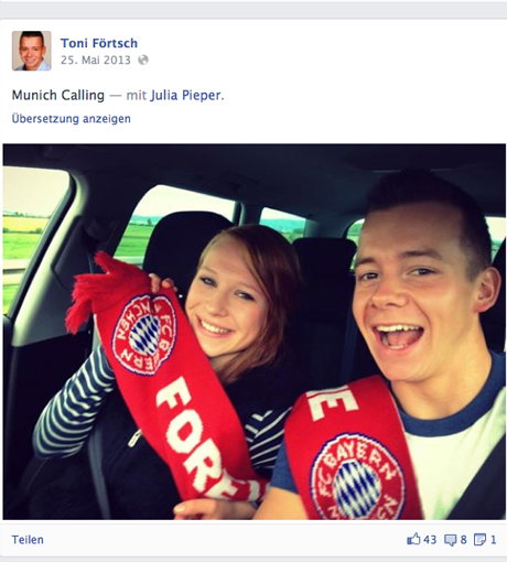 Die Beiden waren FC-Bayern-Fans...