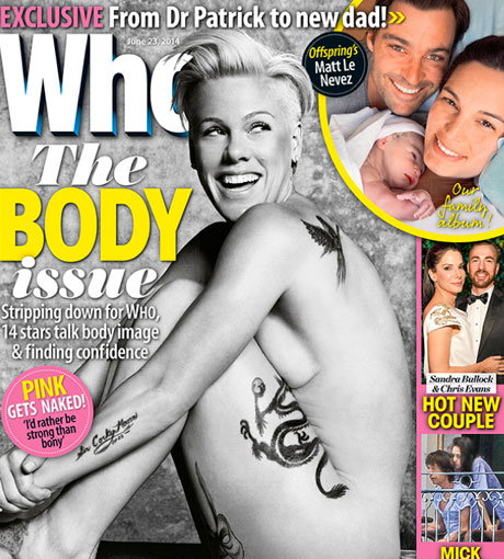 Stark und sexy: Pink auf dem aktuellen Cover des 'Who'-Magazins