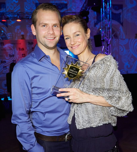 Harder und Vennewald bei "Movie Meets Media" 2013 in Hamburg