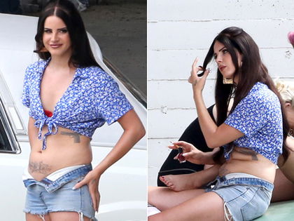 Lana Del Rey - Bauchfrei beim Videodreh - Ganz schön kurvig! Die Sängerin steht zu ihren Speckröllchen