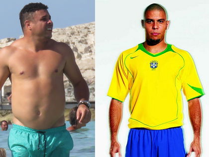 Krass! Kugelbauch: So hat sich Brasilien-Star Ronaldo verändert - Einst war der zweifache Weltmeister durchtrainiert und schlank, heute trägt er eine XXL-Plauze vor sich her