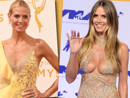 Busen-Show! Heidi Klum mit verdächtig großen Brüsten bei den VMAs - "Hans & Franz" deutlich praller als früher: Hat die Model-Mama mit einer Beauty-OP nachhelfen lassen? 