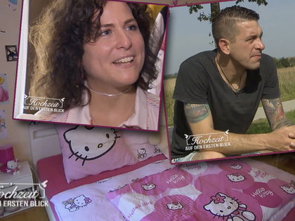 "Hochzeit auf den ersten Blick" Karin & Frank: Waaas, DIE sollen heiraten?!? - Das unwahrscheinlichste Match ever: Frank liebt Harleys & Tattoos, Karin Pink & "Hello Kitty"