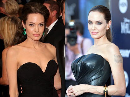 Oha! Angelina Jolie mit XXL-Brüsten bei Maleficent-Premiere - Versucht sie so ihr Untergewicht zu verbergen?