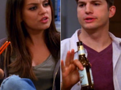 Mila Kunis & Ashton Kutcher - Sex-Tape? - Bei 'Two and a Half Men' machen sie sich über ihre Beziehung lustig