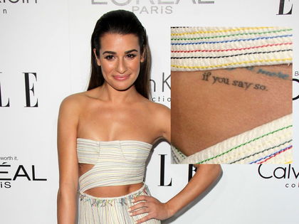 Lea Michele trägt ein Liebes-Tattoo für Cory Monteith - Nach Corys Tod ließ sich seine Freundin die letzten Worte von ihm stechen