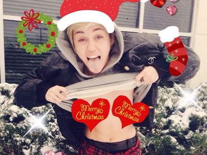 Nippel-Alarm! Miley Cyrus' nackige Weihnachtsgrüße - Die Skandalnudel kann es nicht lassen...