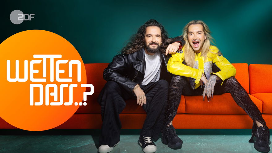 Tom und Bill Kaulitz für Wetten, dass Logo